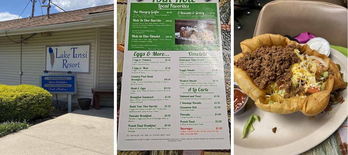 19th Hole Restaurant At Lake Tansi Menu